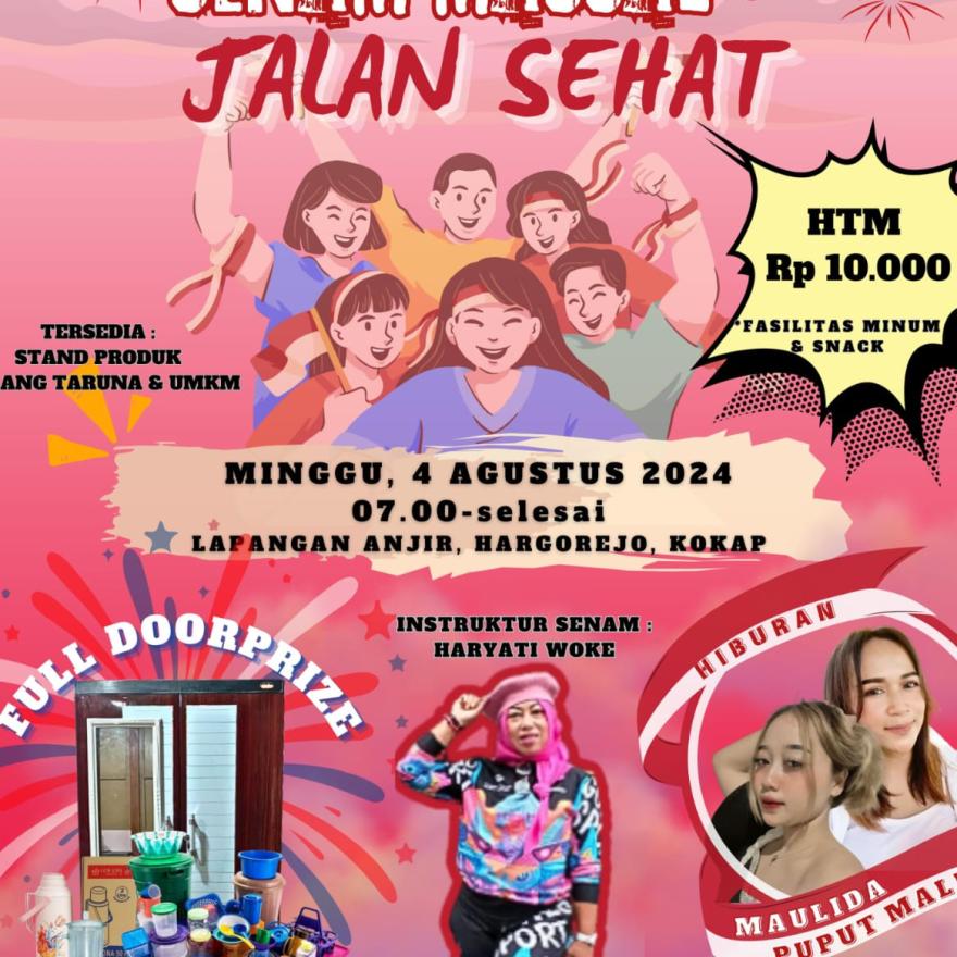 Kolaborasi Senam Massal dan Jalan Sehat Karang Taruna Anjir bersama Karang Taruna Pandu